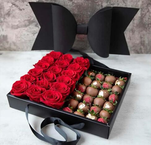 Large Gift Box with Big bow lid - set of 5(Red) in Kuwait