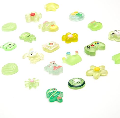 60pcs Slime Charms Cartoons Cute Set Bulk Mixed Lot Assorted Cartoons Resin Flatback Cute Sets for DIY Crafts Making Ornament Scrapbooking in Saudi Arabia