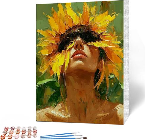 MAXBYE Magical Forest Paint by Numbers Kits for Adults Beginners with Wooden Frame, Easy Canvas Paint by Numbers Sunset and Twilight, DIY Oil Painting Art Kit for Home Wall Decoration 12X16 inch in Saudi Arabia