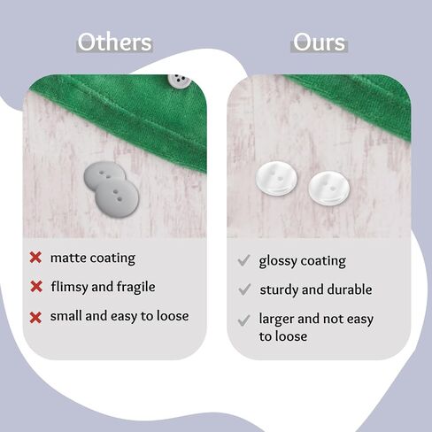 White Buttons for Sewing Pack of 50 3/4" (19mm) 2 Hole Round Plastic Buttons Glossy 0.75 inch 30L Plain Bulk Ideal for Lab Coat Pants Suit Workwear School Outfits Aprons Crafts DIY in Saudi Arabia
