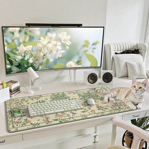 iCasso Large Gaming Mouse Pad XXL,Anti-Slip Desk Mat for Keyboard and Mouse,Long Extended Desk Matt for Desktop,Soft Lycra Surface Computer Mat,Big Mousepad for Home Office (Pink) in Saudi Arabia