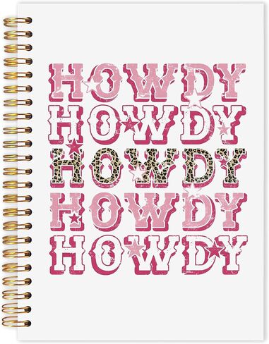 AQYIP Coquette Pink Bow Western Spiral Notebook ، Preppy Cowgirl Boots Boots Notebooks ، Retro Western Cowgirl Journal for Write ، Coquette Girly Notebooks for Note Taking ، 5.5 × 8.3 بوصة in Saudi Arabia