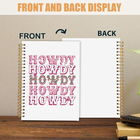 AQYIP Coquette Pink Bow Western Spiral Notebook ، Preppy Cowgirl Boots Boots Notebooks ، Retro Western Cowgirl Journal for Write ، Coquette Girly Notebooks for Note Taking ، 5.5 × 8.3 بوصة in Saudi Arabia