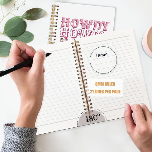AQYIP Coquette Pink Bow Western Spiral Notebook ، Preppy Cowgirl Boots Boots Notebooks ، Retro Western Cowgirl Journal for Write ، Coquette Girly Notebooks for Note Taking ، 5.5 × 8.3 بوصة in Saudi Arabia