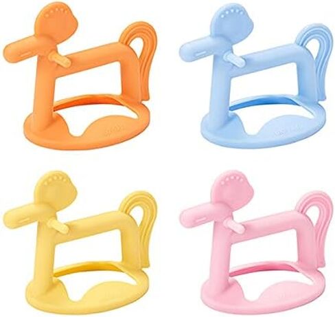 لعبة Elephant Teether - 100 ٪ من السيليكون ، ونوع يمكن ارتداؤها ، لعبة مضغ الأطفال ، هدية الطفل للولودات حديثي الولادة ، لعبة البولي Roly ، ألعاب تسنين السيليكون للرضع والطفل ، نوع سوار ، حزمة من 1 (طبيعي) in Kuwait