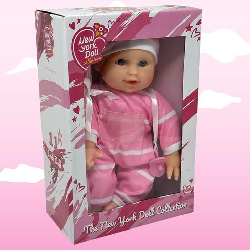The New York Doll Collection 11 inch Soft Body Baby Doll in Gift Box - 11" Baby Doll Toy for Kids, Boys, Girls and Toddlers - Baby Doll Pacifier Accessory Included in Saudi Arabia
