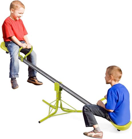 Glacer Teeter Totter VESAW for Kids ، 360 درجة التناوب أرجوحة للأطفال من العمر 3-8 ، معدات ملعب في الهواء الطلق من شخصين مع إطار معدني شاق ورغوة إيفا للبخار الخلفي in Saudi Arabia