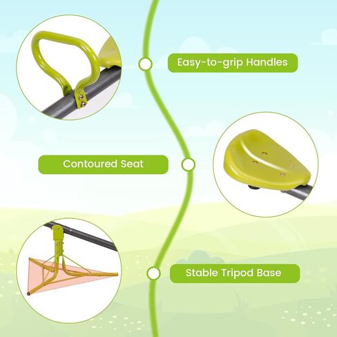 Glacer Teeter Totter VESAW for Kids ، 360 درجة التناوب أرجوحة للأطفال من العمر 3-8 ، معدات ملعب في الهواء الطلق من شخصين مع إطار معدني شاق ورغوة إيفا للبخار الخلفي in Saudi Arabia