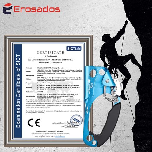 Hand Ascender for Outdoor Rock Climbing Ascender Strong Rappelling Gear for 8-13mm Rope Climbing Equipment for Tree Climbing Mountaineering Caving Adventures (Right Hand) in Saudi Arabia