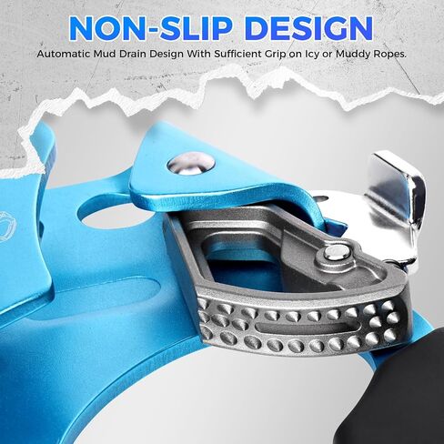 Hand Ascender for Outdoor Rock Climbing Ascender Strong Rappelling Gear for 8-13mm Rope Climbing Equipment for Tree Climbing Mountaineering Caving Adventures (Right Hand) in Saudi Arabia