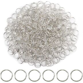 TOAOB 500pcs 8mm Open Jump Rings Silver Jump Rings for Jewelry Making Metal Split Rings Connectors for DIY Crafts Keychains Necklaces Bracelets in Kuwait