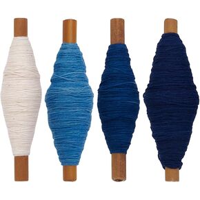 FREEBLOSS 4 Pcs Sashiko Thread Sashiko Kit Sashiko Skein 38 Yards*4 Colors Natural Plant Dyed Sashiko Cotton Embroidery Thread Japanese Quilting & Embroidery Sashiko Kit Supplies in Kuwait