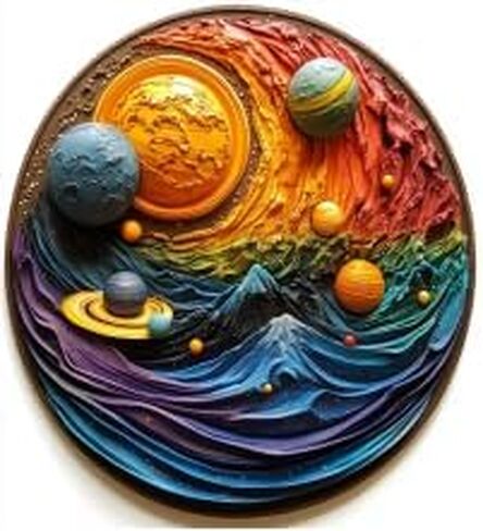 Wooden Puzzles for Adults, Solar System Planet Wooden Jigsaw Puzzles, Unique Shape Adult Puzzles, Irregular Wood Creative Gift for Adults and Kids Family Game(11.1 * 11.2 in-200pcs) in Saudi Arabia