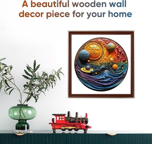 Wooden Puzzles for Adults, Solar System Planet Wooden Jigsaw Puzzles, Unique Shape Adult Puzzles, Irregular Wood Creative Gift for Adults and Kids Family Game(11.1 * 11.2 in-200pcs) in Saudi Arabia