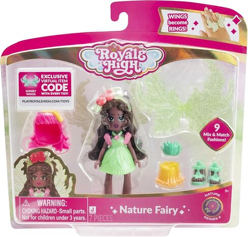 Royale High 3" Light Fairy Fashion Doll - 1 Figure with 9 Fashion Accessories - Virtual Item Code Included - Series 2 - Ages 5+ in Kuwait