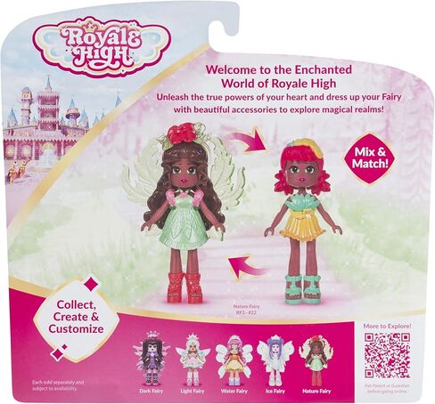 Royale High 3" Light Fairy Fashion Doll - 1 Figure with 9 Fashion Accessories - Virtual Item Code Included - Series 2 - Ages 5+ in Kuwait