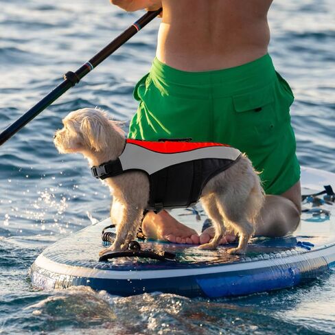 Dog Life Jacket,Adjustable Dog Float Coat,High Flotation Swimsuit for Large Dogs,Reflective Stripes Design,with Rescue Handle, L in Saudi Arabia
