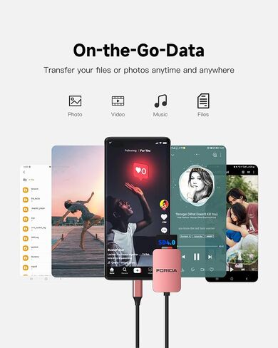 Forida USB C SD Card Reader ، USB 3.0 High Speed ​​Dual Card Adapter لـ iPhone 15 16/iPad/MacBook/Mac ، يدعم قارئ بطاقة الذاكرة بطاقة SD و TF Card 2 في وقت واحد ، محول بطاقة SD المحمولة المحمولة in Kuwait