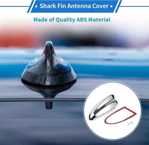 Shark Fin Antenna Cover, AM/FM Signal Roof Aerial Universal for Car Auto SUV Truck Offroad ABS Material with Adhesive Base Elegant Red in Kuwait