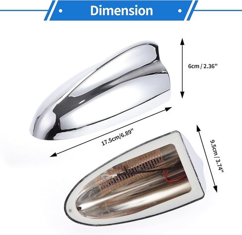 Shark Fin Antenna Cover, AM/FM Signal Roof Aerial Universal for Car Auto SUV Truck Offroad ABS Material with Adhesive Base Elegant Red in Kuwait