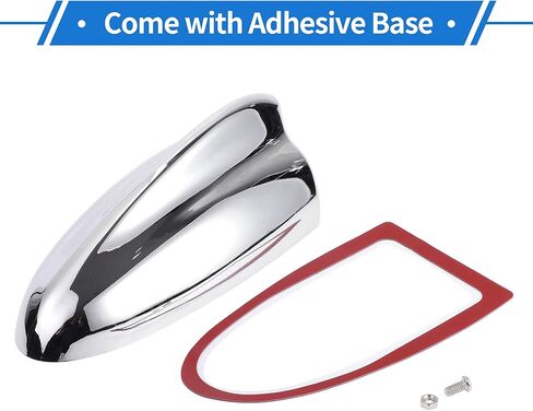 Shark Fin Antenna Cover, AM/FM Signal Roof Aerial Universal for Car Auto SUV Truck Offroad ABS Material with Adhesive Base Elegant Red in Kuwait