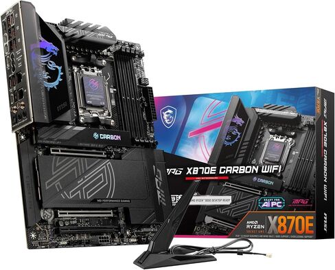 MSI MEG X870E GODLIKE, E-ATX - Supports AMD Ryzen 9000/8000/7000 Processors, AM5 - Dynamic Dashboard III, EZ Slide M.2, 110A SPS, DDR5 Memory (9000+ MT/s OC), M.2 & PCIe 5.0, USB4, Wi-Fi 7, 10G LAN in Saudi Arabia