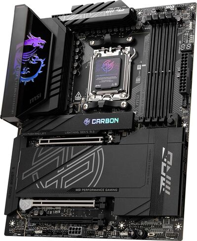 MSI MEG X870E GODLIKE, E-ATX - Supports AMD Ryzen 9000/8000/7000 Processors, AM5 - Dynamic Dashboard III, EZ Slide M.2, 110A SPS, DDR5 Memory (9000+ MT/s OC), M.2 & PCIe 5.0, USB4, Wi-Fi 7, 10G LAN in Saudi Arabia