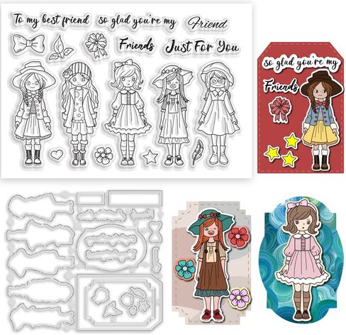 3 Pcs Cute Animals 26 Alphabet Clear Stamps & Dies for Card Making & Decoration in Saudi Arabia