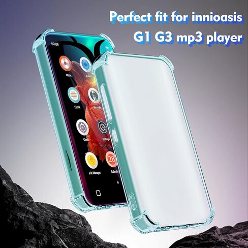 Case for InnioAsis G1 G3 MP3 Player ، TPU Clear Case for MP3 Player Anti-scratch assporption 4.0 Inch Cover Cover. in Kuwait