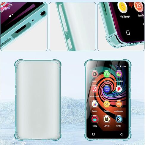Case for InnioAsis G1 G3 MP3 Player ، TPU Clear Case for MP3 Player Anti-scratch assporption 4.0 Inch Cover Cover. in Kuwait