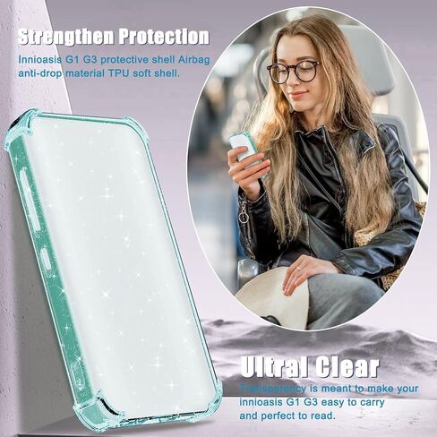Case for InnioAsis G1 G3 MP3 Player ، TPU Clear Case for MP3 Player Anti-scratch assporption 4.0 Inch Cover Cover. in Kuwait