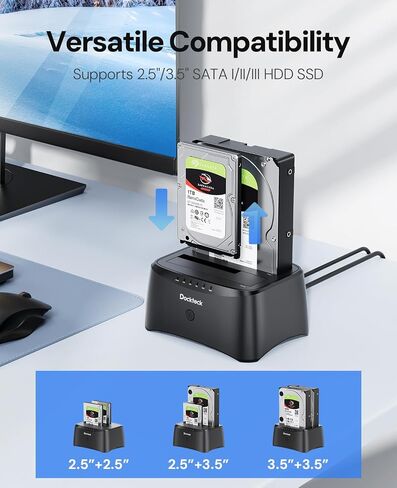 USB 3.0 إلى محطة لرسو القرص الصلب الخارجي SATA ، Dockteck 2.5/3.5 بوصة SATA HDD & SSD 5GBPS in Kuwait