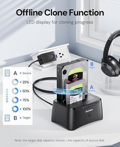 USB 3.0 إلى محطة لرسو القرص الصلب الخارجي SATA ، Dockteck 2.5/3.5 بوصة SATA HDD & SSD 5GBPS in Kuwait