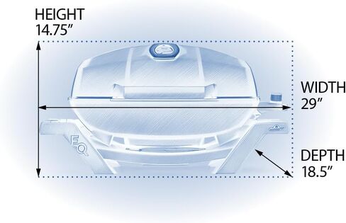 Napoleon - TravelQ Pro285x Propane Gas Grill مع عربة مقص ، أسود ، شعلان ، لذيل ، التخييم ، والمساحات الخارجية الصغيرة in Kuwait