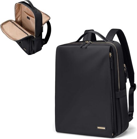 GOLF SUPAGS Stylish Laptop Backpack for Women Airline Approved Perfect for Work College and Travel Multi-Functional Casual Daypack Fits 15.6 Inch Notebook (Champagne) in Saudi Arabia