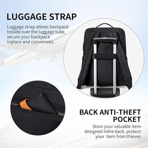 GOLF SUPAGS Stylish Laptop Backpack for Women Airline Approved Perfect for Work College and Travel Multi-Functional Casual Daypack Fits 15.6 Inch Notebook (Champagne) in Saudi Arabia