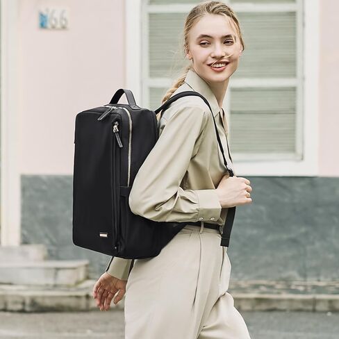 GOLF SUPAGS Stylish Laptop Backpack for Women Airline Approved Perfect for Work College and Travel Multi-Functional Casual Daypack Fits 15.6 Inch Notebook (Champagne) in Saudi Arabia