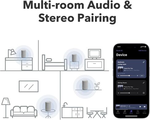 Audio Pro A10 MKII Wireless Multiroom Speaker, WiiM Edition | High Fidelity, Bluetooth, WiFi | Compatible with AirPlay 2, Google Cast, Siri, WiiM Home App, Stream Spotify, Tidal & More, Dark Gray in Kuwait