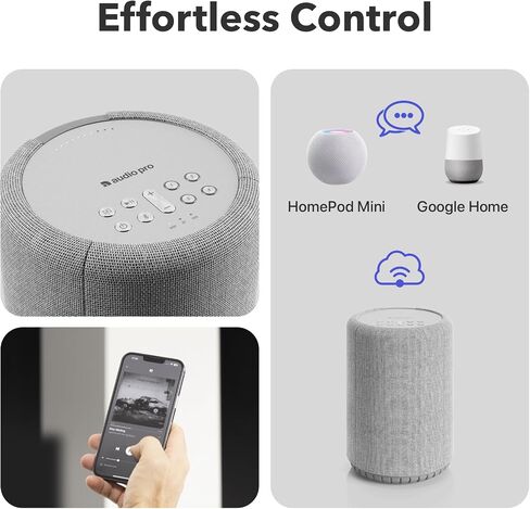 Audio Pro A10 MKII Wireless Multiroom Speaker, WiiM Edition | High Fidelity, Bluetooth, WiFi | Compatible with AirPlay 2, Google Cast, Siri, WiiM Home App, Stream Spotify, Tidal & More, Dark Gray in Kuwait
