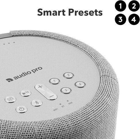 Audio Pro A10 MKII Wireless Multiroom Speaker, WiiM Edition | High Fidelity, Bluetooth, WiFi | Compatible with AirPlay 2, Google Cast, Siri, WiiM Home App, Stream Spotify, Tidal & More, Dark Gray in Kuwait