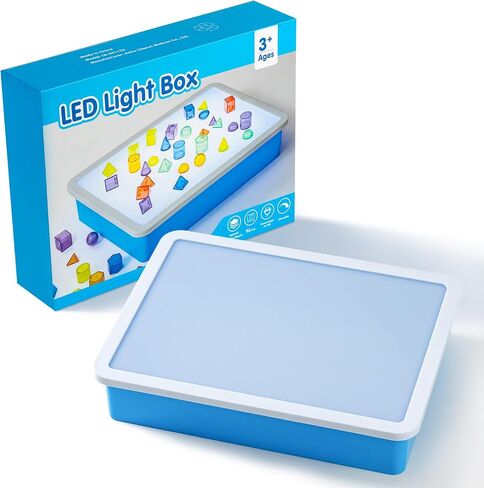 PreTrans Light Table for Kids - 16" - Sensory Light Box for Kids,3 Color Temperatures & 10 Brightness Levels – Perfect for Learning and Play (Orange) in Saudi Arabia