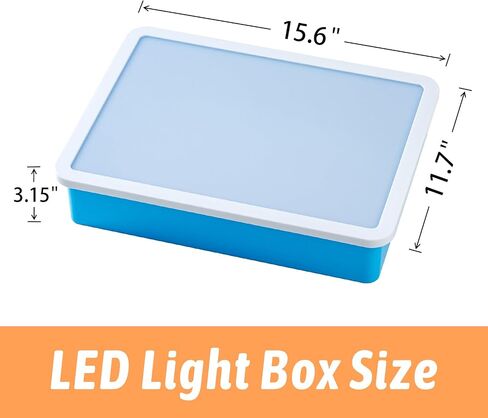 PreTrans Light Table for Kids - 16" - Sensory Light Box for Kids,3 Color Temperatures & 10 Brightness Levels – Perfect for Learning and Play (Orange) in Saudi Arabia