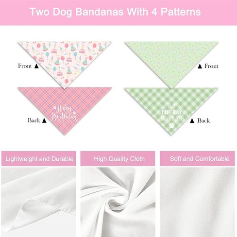 Christmas Dog Bandanas 2 Pack, Christmas Tree and Santa Claus Dog Scarf for Boy and Girl, Premium Durable Fabric, Holiday Bandana for Small Medium Large Dogs in Saudi Arabia