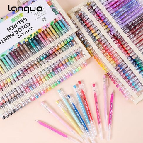 0.6mm Needle Tip Gel Pens with storage box, 99 Color Pen Set for Making Cards, Gel Marker for Adult Coloring Books, Journaling Crafting Doodling Drawing, School Craft Supplies in Saudi Arabia