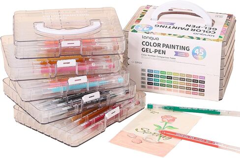 0.6mm Needle Tip Gel Pens with storage box, 99 Color Pen Set for Making Cards, Gel Marker for Adult Coloring Books, Journaling Crafting Doodling Drawing, School Craft Supplies in Saudi Arabia