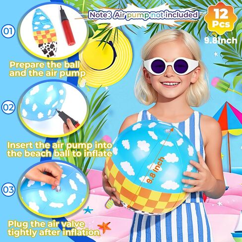 12 Pack Spider Theme Beach Ball - 9.84" Bulk Inflatable Beach Balls for Summer Water Games Pool Games, Blue and Red Spider Web Birthday Party Decorations Favors Supplies, Under the Sea Party Deco in Saudi Arabia