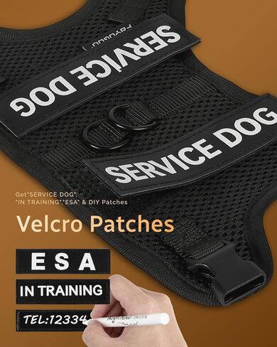 FAYOGOO Service Dog Vest for Small Dogs - Air Mesh Breathble Emotional Support Animal Vest with DIY Removable Patches - Puppy Harness and Leash Set Adjustable Neck and Chest in Saudi Arabia