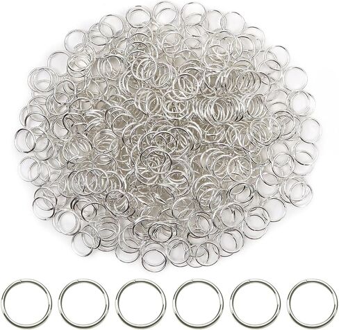 TOAOB 500pcs 8mm Open Jump Rings Silver Jump Rings for Jewelry Making Metal Split Rings Connectors for DIY Crafts Keychains Necklaces Bracelets in Kuwait