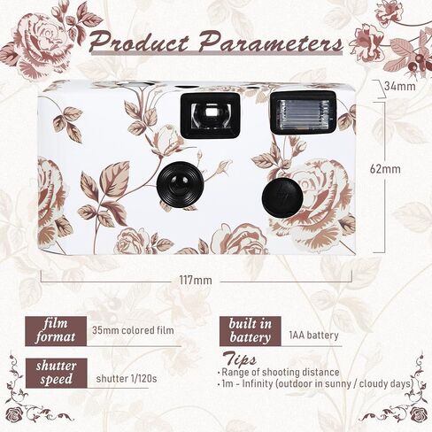Kanayu 10 Pack Bulk Disposable Camera for Wedding, 35mm Single Use Camera with Flash Disposable Cameras One Time Camera for Wedding Anniversary Travel Camp Party Supplies(Retro Color Film, Gold Heart) in Saudi Arabia