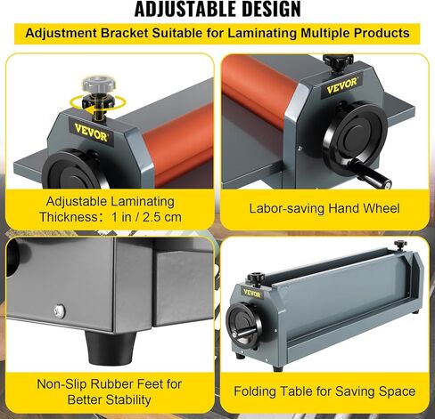 آلة Laminator Vevor ، مساحات باردة وساخنة لحجم ورقة Max A3 ، 1 دقيقة محمولة محمولة دافئة سريعة ، سمك 3-10 مل ، مثالي للمنزل أو المكتب أو الأعمال أو اللوازم المدرسية ، الأسود in Kuwait